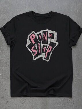 Pink Slip Vintage Graphic T-Shirt, Pink Slip Punk Rock Tee, Retro Band Style